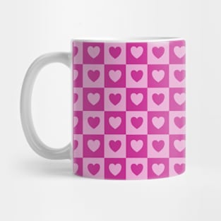 Love Heart Polka Dot Patchwork Pattern Mug